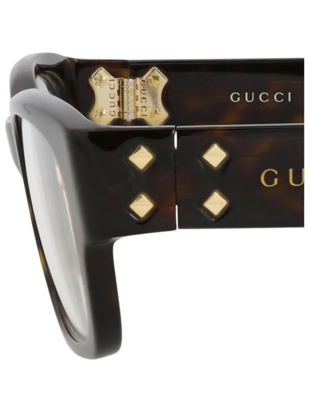 New Gucci Women's Eyeglasses Square Rectangle Recycled Acetate Frame Unisex